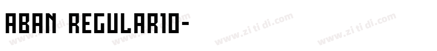Aban Regular10字体转换